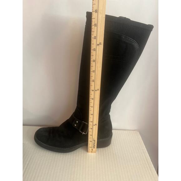 Aquatalia by Marvin K. Black Suede Weatherproof Tall Boots w/box Size 7.5 - Picture 13 of 15